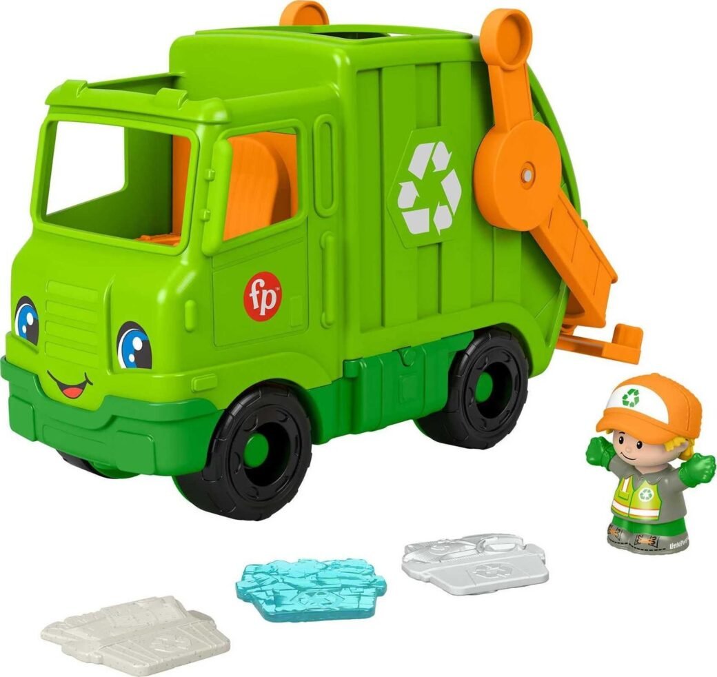 Little People Recycling Truck Musical Toddler Garbage Toy Set