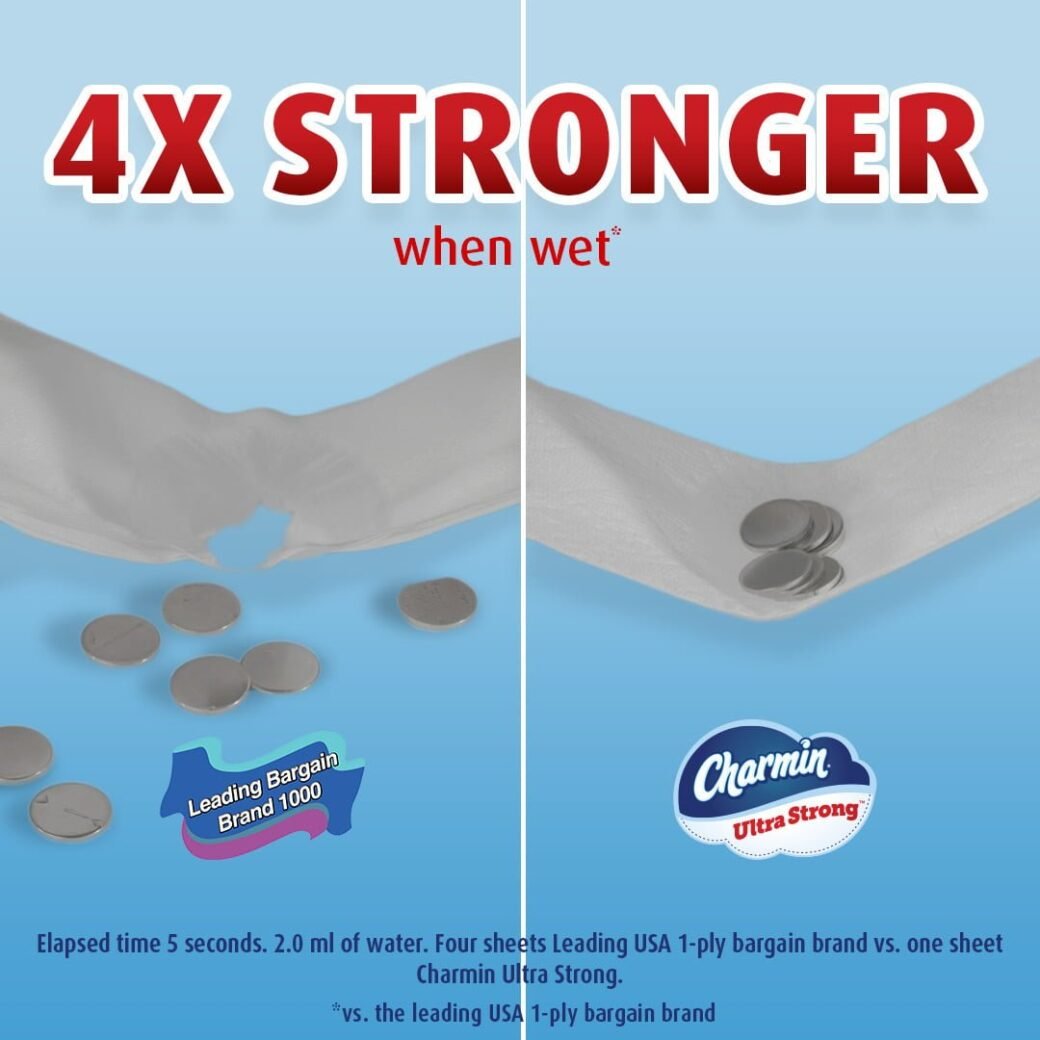 Charmin Ultra Strong Toilet Paper, 12 Super Mega Rolls - Image 2